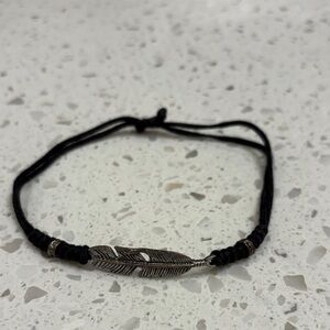 Black and Silver Feather Bracelet